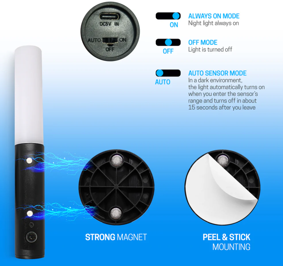 Aduro 2 Pack Rechargeable Wall Sconce Lights - Gallery 10