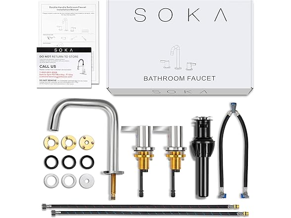 8-16" Bathroom Faucet Brushed Nickel