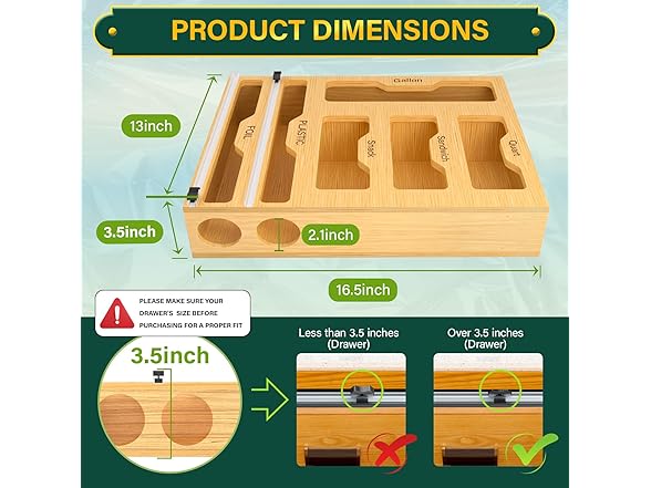 Bag Organizer and Plastic Wrap Dispenser