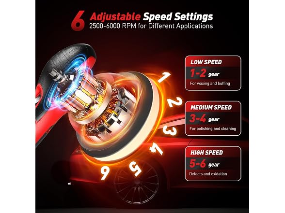 6 Inch Cordless Car Buffer Polisher