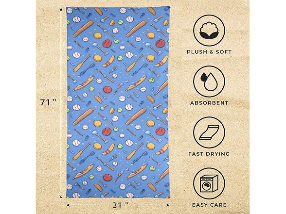 Cute Baseball Sorts Equipment Microfiber