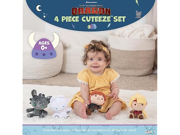 Kids Preferred How to Train Your Dragon 4 Pc Cuteeze Set