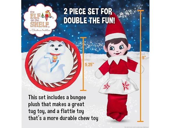 The Elf on the Shelf 2pc Dog Toy Set
