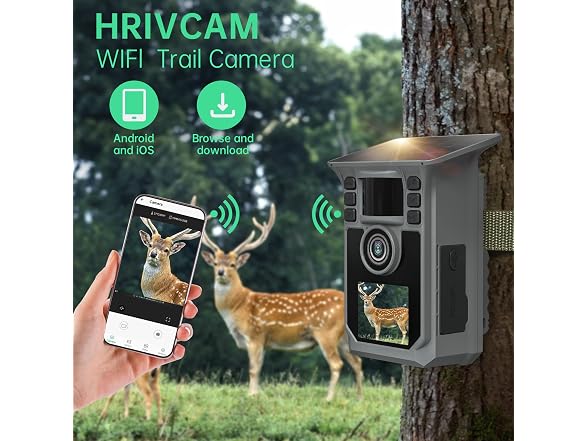 FRKTCAM Trail Camera 4K 64MP Solar Game Camera