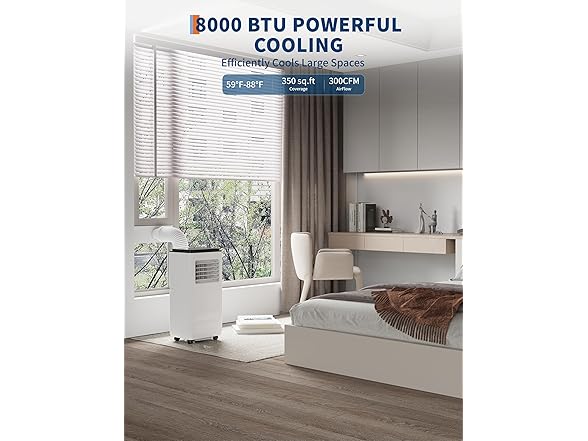 Vossfamul 8,000 BTUs Portable Air Conditioner