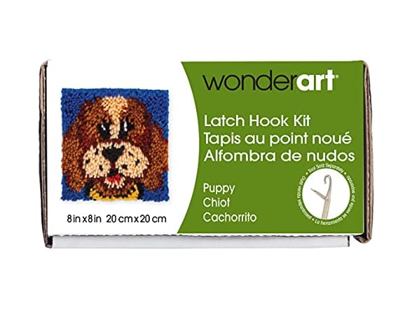 Wonderart 426136C Puppy Latch Hook Kit, 8"