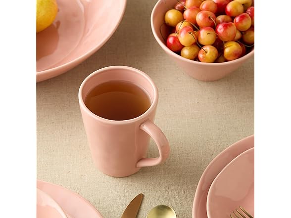 Desert Rose 18 oz Stoneware Mugs 