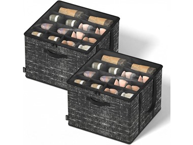 $17.99, Was $24.99, 28% Off! SONGMICS Shoe Organizer for Closet, Set of 2 dealfomo