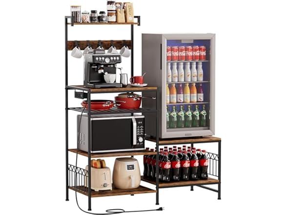Mini Fridge Stand Coffee Bar Cabinet