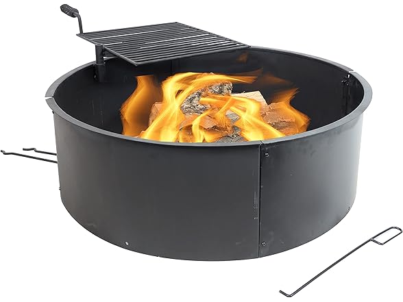 Sunnydaze Metal Fire Pit Ring - 36-Inch