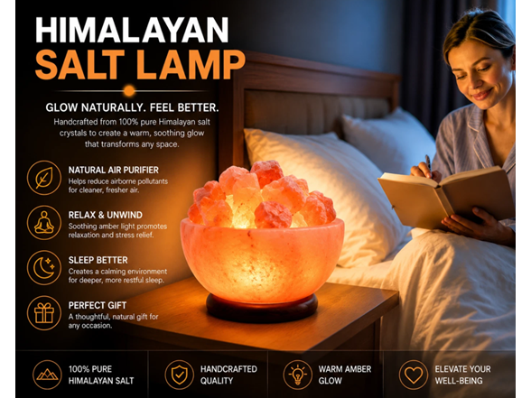 Himalayan Salt Lamp - Fire Bowl