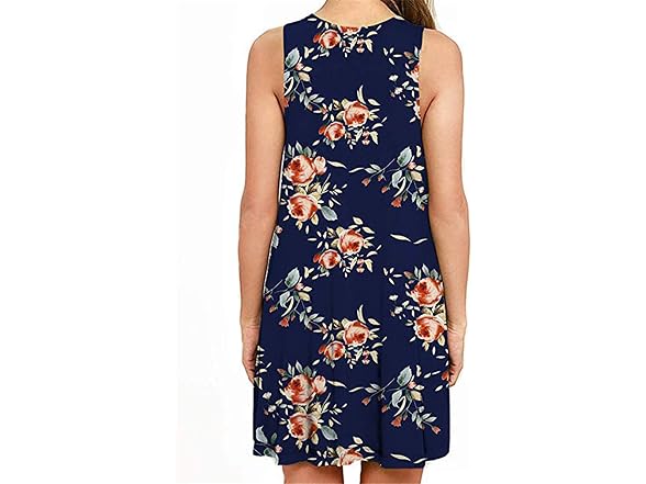 Yming Women (L) Cover Up Dresses Sleeveless Dress