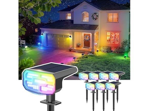 DAMINY RGB Solar Spot Lights