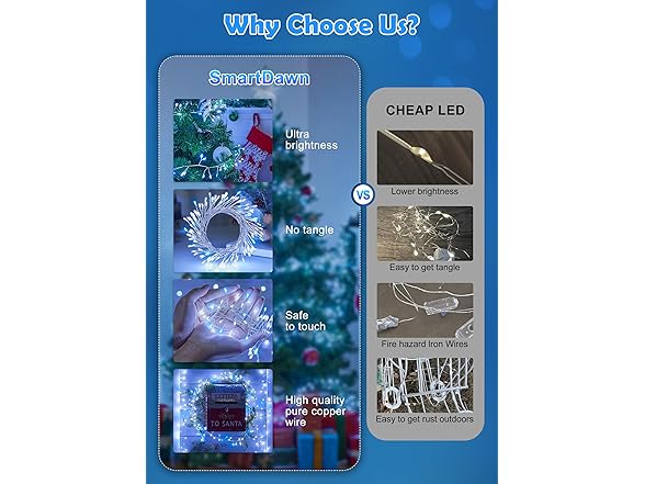 Brightown 10ft 200LED Cluster String Lights