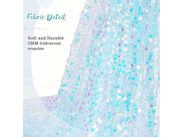 QueenDream Blue Sequin Table Runner