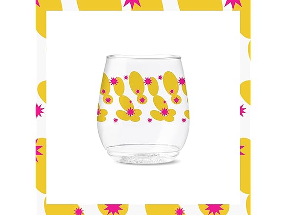 TOSSWARE 14oz Retro Plastic Glass 6Pk