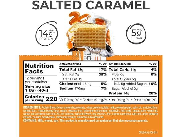 Power Crunch Salted Caramel Bars 12ct