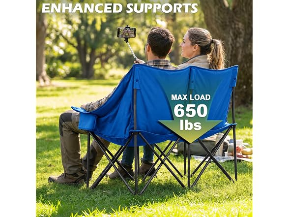 Youtanic Double Camping Chair 650lbs