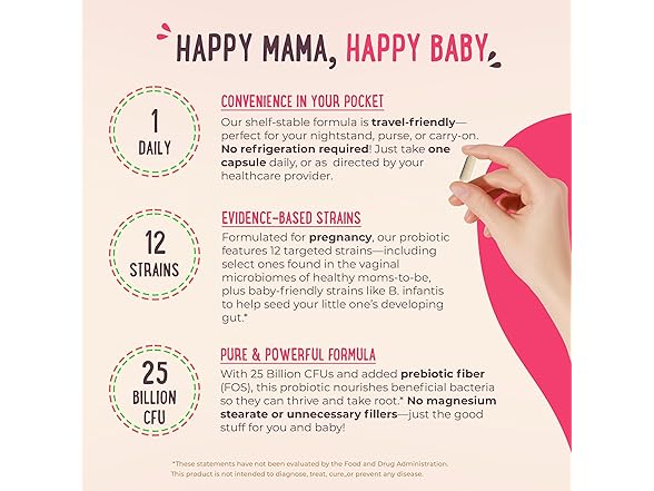 Mama Natural Prenatal Probiotics 25 Billion CFU