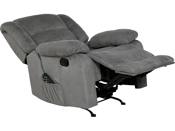 Relaxzen Massaging Rocker Recliner, Gray