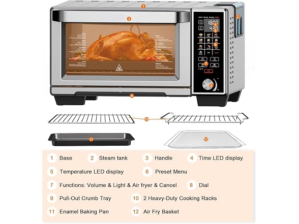 Bakers' Oven, 11-in-1 Max XL Large 30-Quart Smart Toaster Oven