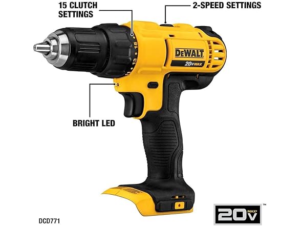 DEWALT DCD771C2 20V MAX Cordless Drill Driver