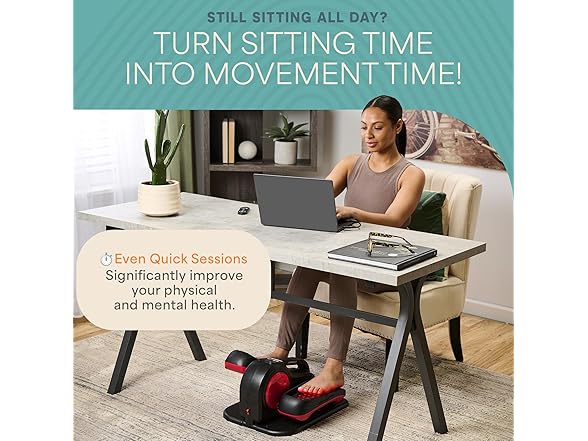 Lifepro AutoGlideRed Automatic Under Desk Elliptical