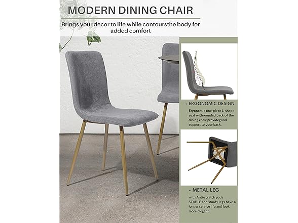 FurnitureR Modern Style Dining Chairs Set