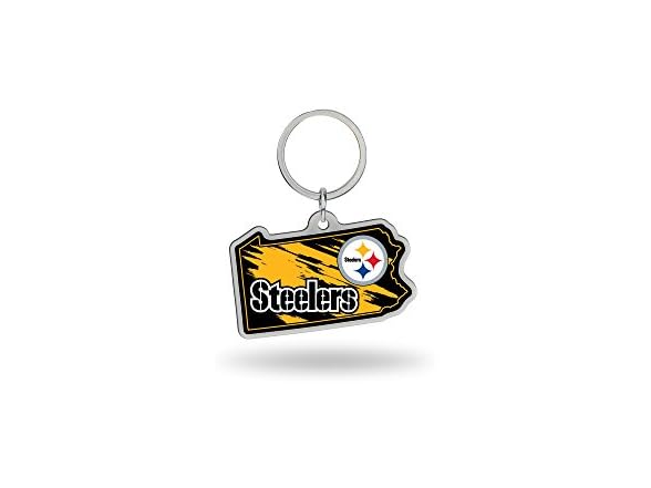 Pittsburgh Steelers State Shape Keychain