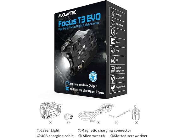 Tactical Flashlight with Laser Sight Combo