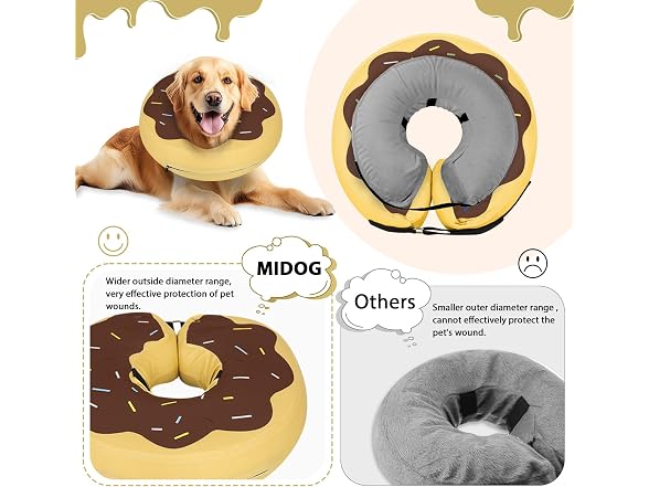 MIDOG Inflatable Dog Donut Cone Small 9"-10"