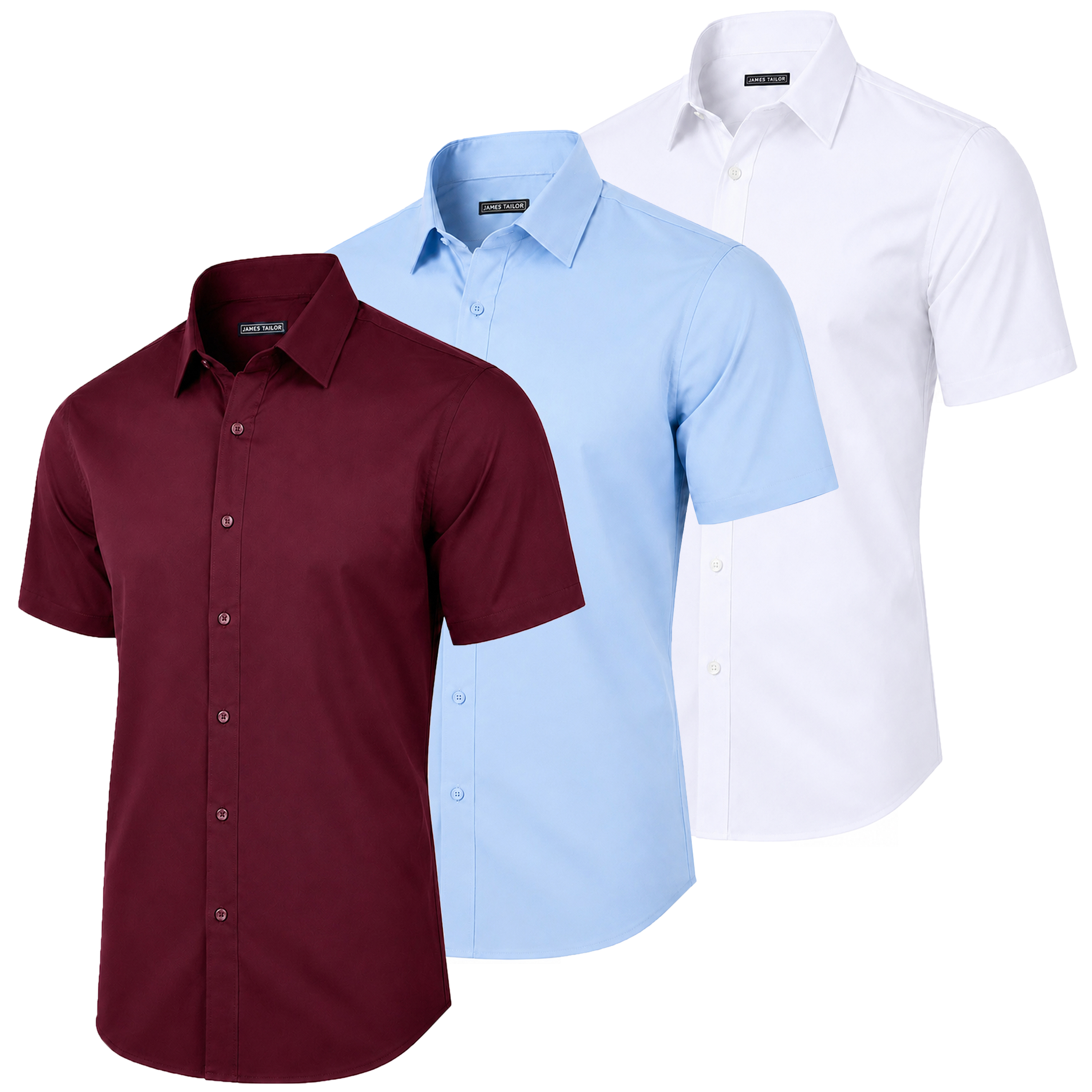 3Pk Mens S/S Stretch Dress Shirt - Gallery 21