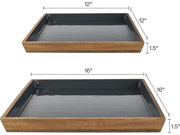Mikasa Mango Wood Serving Trays 2pc