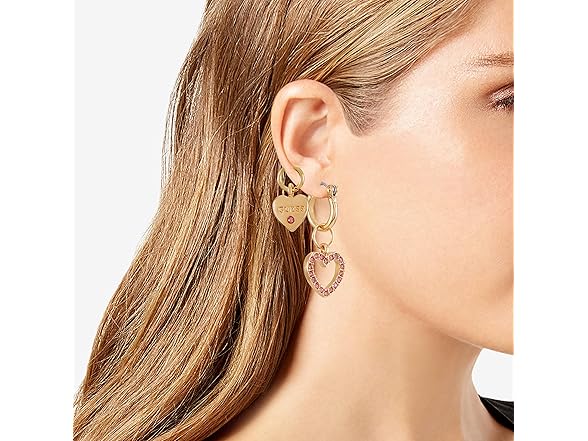 GUESS Goldtone Earrings Interchangeable Charms