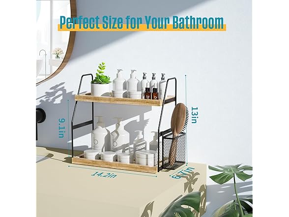 Nroech Bathroom Organizer Countertop, 2-Tier