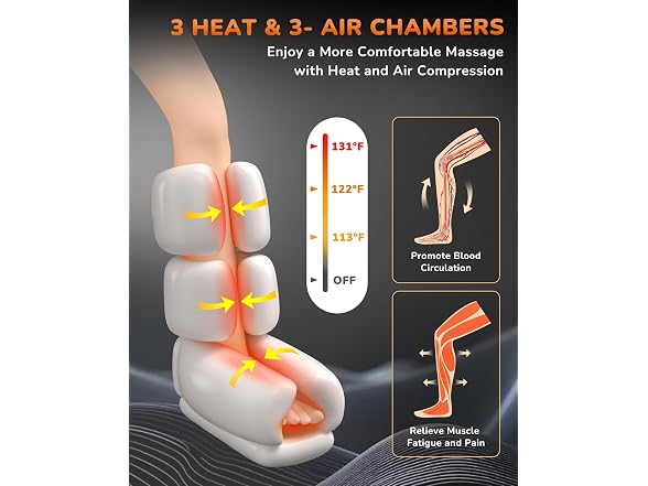JZBRAIN Leg Compression Massager w/Heat