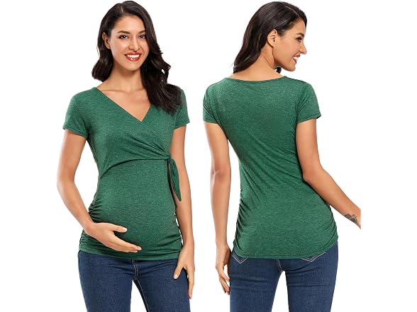 Glampunch Women (M) Maternity Shirts Short Tops