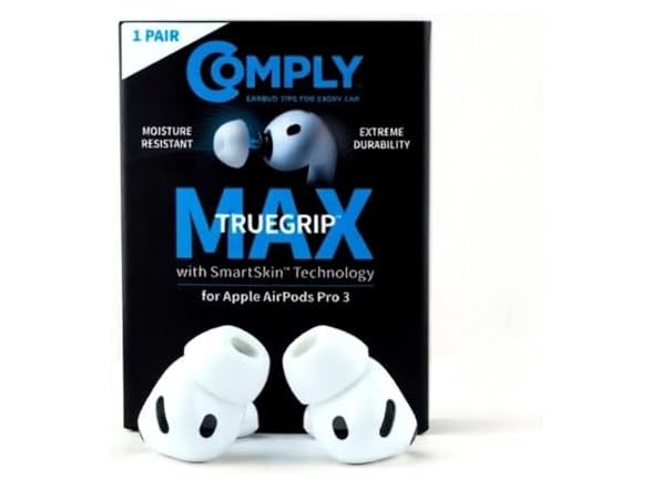 Comply TrueGrip MAX | Premium Memory Foam Replacement Earbud Tips