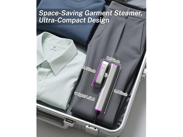Travel Steamer for Clothes, 1200W Handheld Steamer