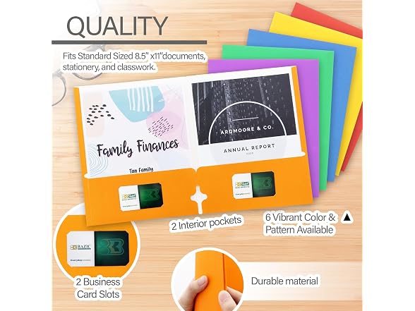 BAZIC PRODUCTS BAZIC Products 2 Pockets Paper Folder