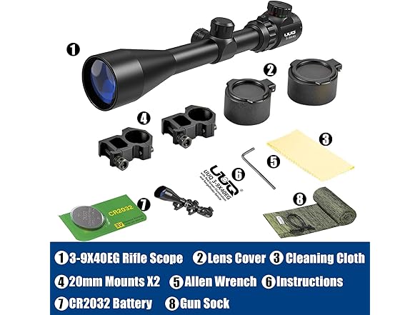 UUQ 3-9×40 Rifle Scope