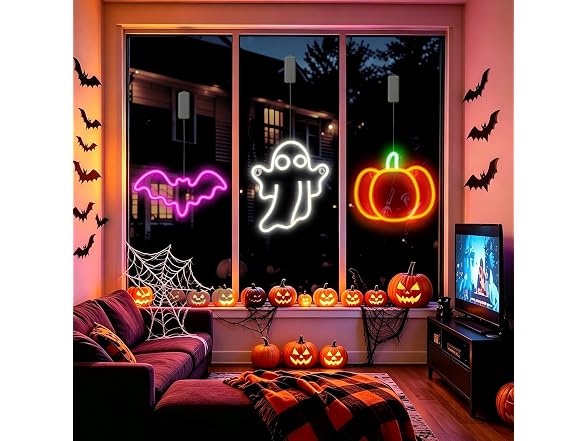Brisum 3 Pack Halloween Window Lights