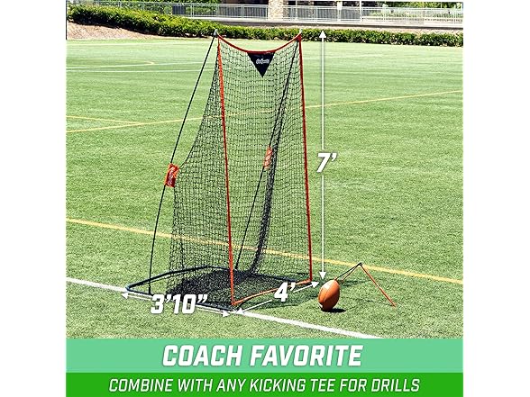 GoSports Football 7 ft x 4 ft Kicking Net
