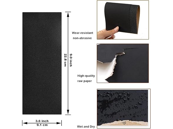 QIOJIRMU 24 PCS Wet Dry Sand Paper