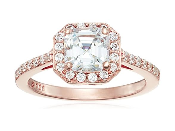 Amazon Essentials Ring Halo Sterling