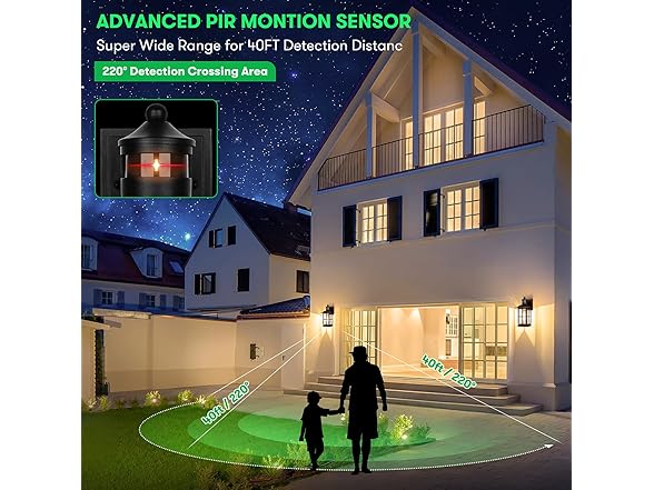 VerRon 13 in Motion Sensor Porch Lights