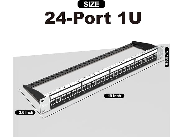 Jadaol [UL Listed] 24 Port Patch Panel