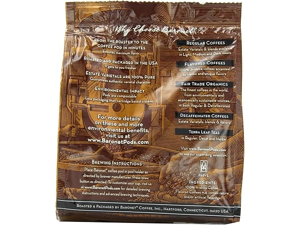 Baronet Kenya Dark Roast Pods 18ct