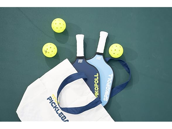 SPIKOPOLL Pickleball Paddles Set of 2