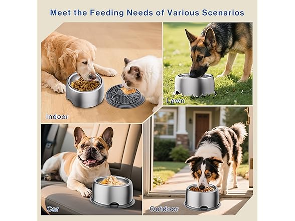 UPSKYPET 304 Stainless Steel Dog Bowl